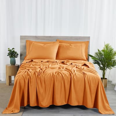 Bibb Home 2000 Count 6-Piece Rayon from Bamboo Sheet Set