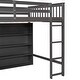 preview thumbnail 11 of 39, Modern Loft Bed with 8 Open Storage Shelves and Built-in Ladder