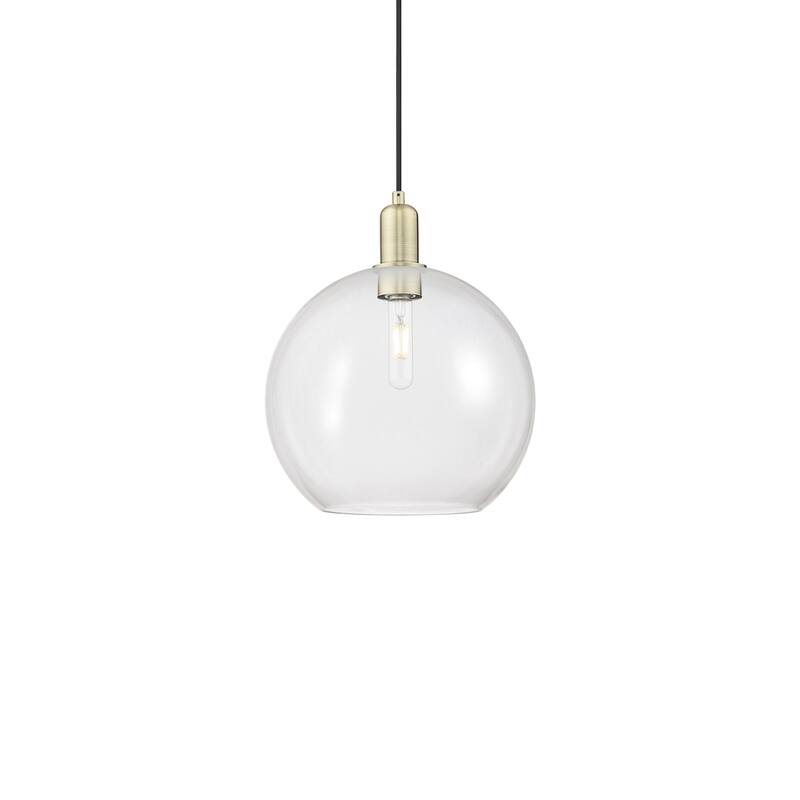 Innovations Lighting 716-1P-15-12 Athens Pendant Athens 12" Wide - Antique Brass / Clear