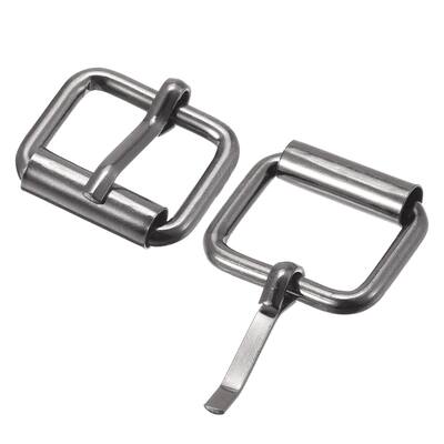 17mm Metal Roller Buckles for Belts Bags Straps DIY Dark Gray 15pcs - Dark Gray
