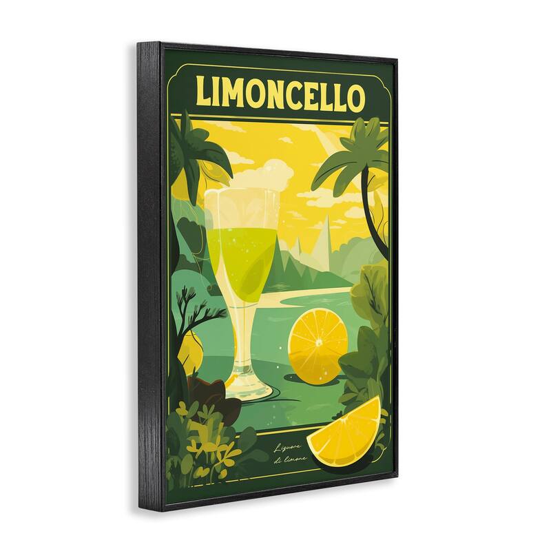 Stupell Lemon Cocktail in Tropical Scene Framed Giclee Art Design By Andreas Magnusson