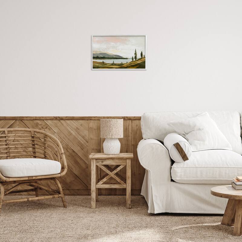 Stupell Calm Scenic Landscape Framed Giclee Art Design By Max Maxx