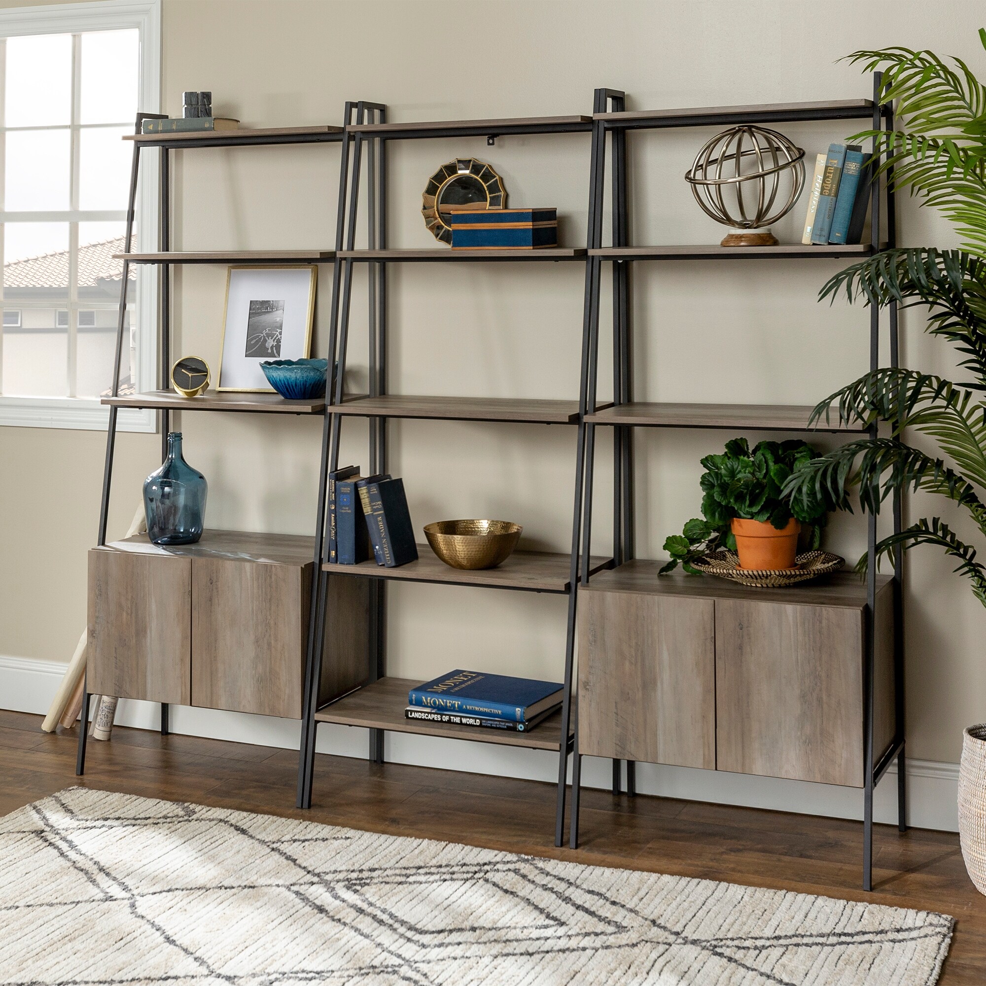 Shop Carbon Loft Lahuri 3 Piece Ladder Shelf Storage Wall