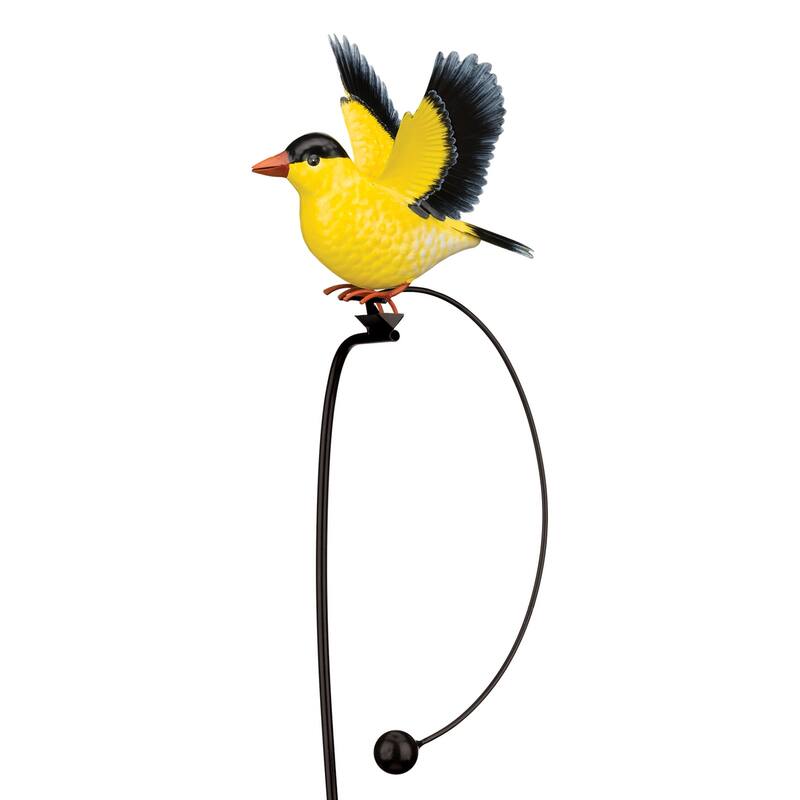 Rocker Bird Stake - Gold Finch