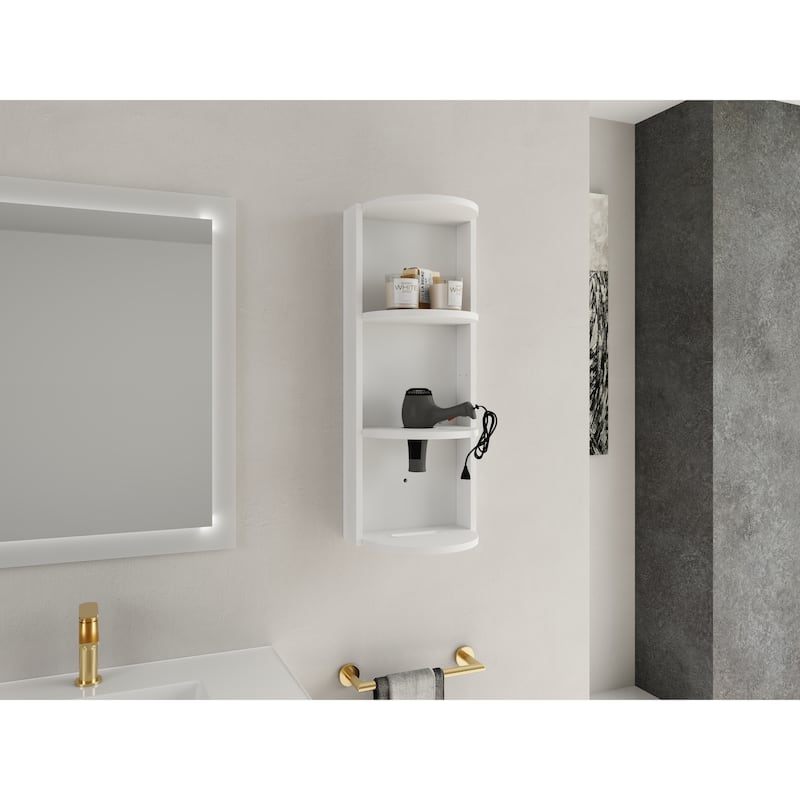 12" Bathroom Wall-Mounted Storage Rack