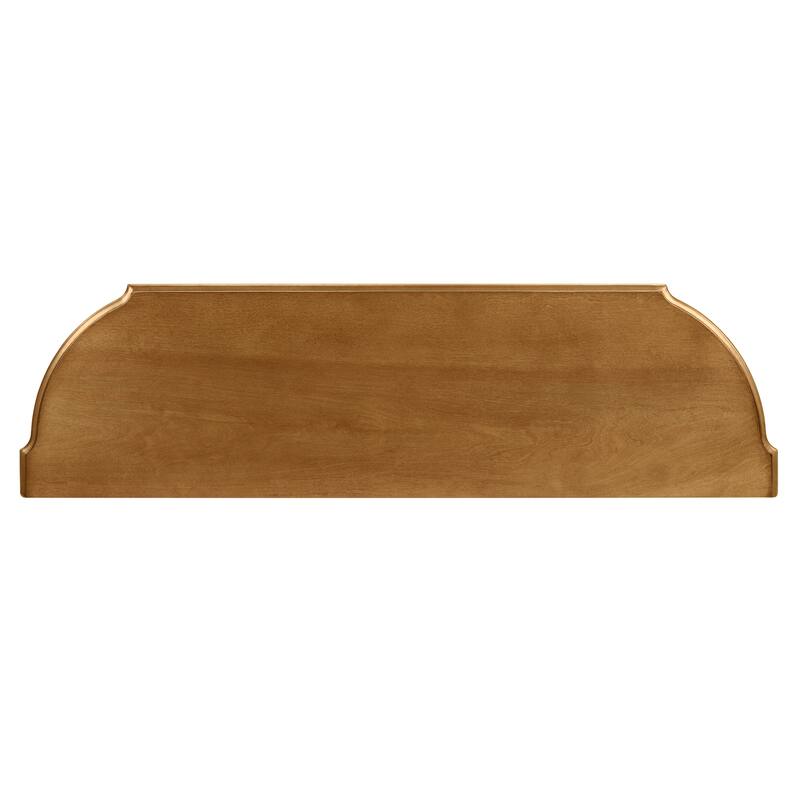 Anmytek 43 Inch Retro Curved Wood Console Table Solid Wood Legs 3 Drawers Storage Shelf Entryway Sofa Table