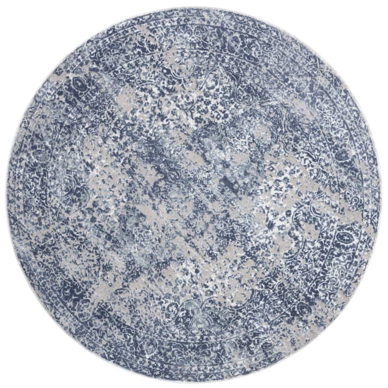 Alexander Home Mason Distressed Traditional Blue Persian Rug