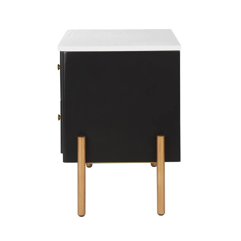 Bedroom Nightstand End Table Bedside Table with 2 Storage Drawers