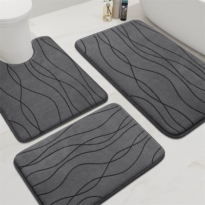 Memory Foam Bathroom Rug Set