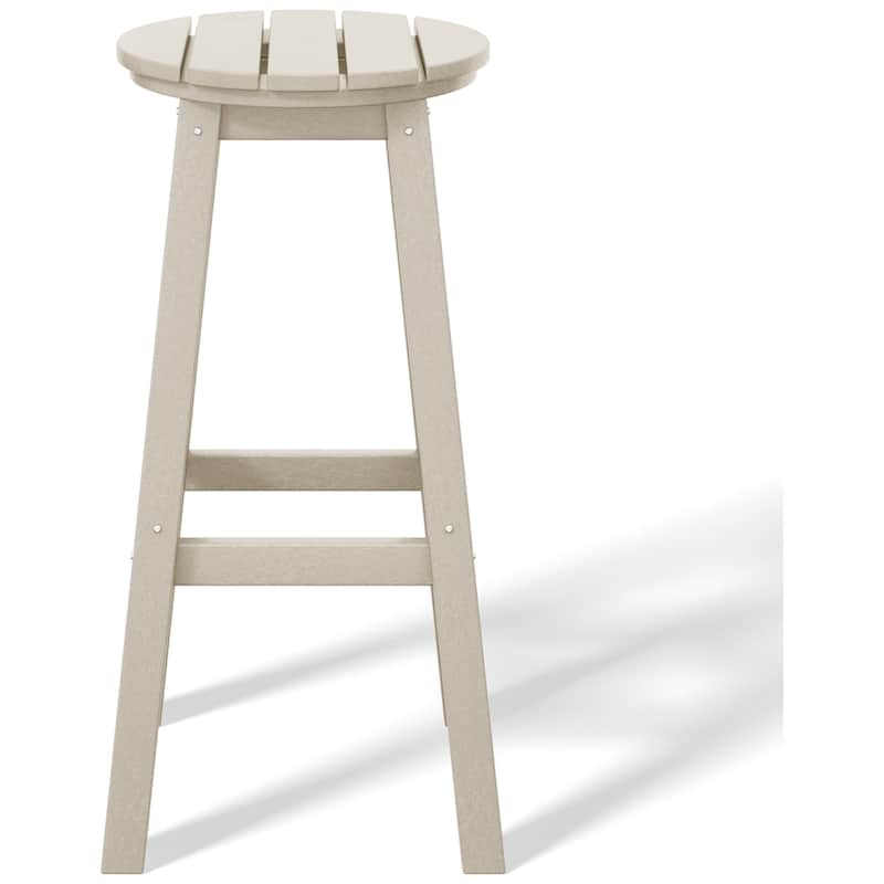 Laguna Hdpe All Weather Outdoor Patio 29" Round Bar Stool (Set Of 2)
