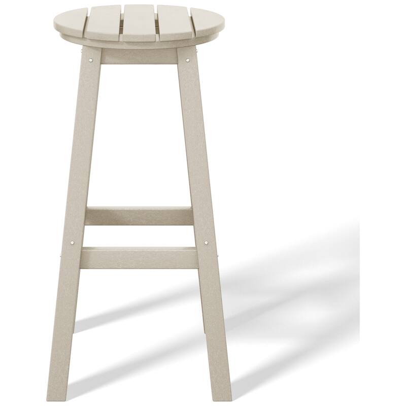 Laguna Hdpe All Weather Outdoor Patio 29" Round Bar Stool (Set Of 3)