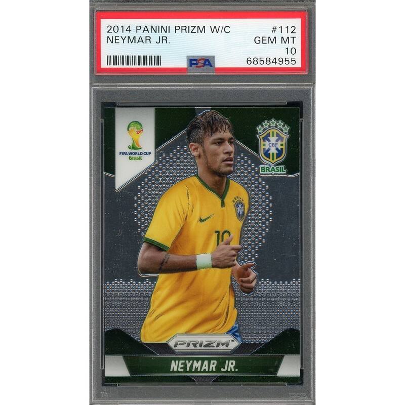 Neymar Jr 2014 Panini Prizm World Cup Soccer Card #112 Graded PSA 10 - 8'6" x 11'6"