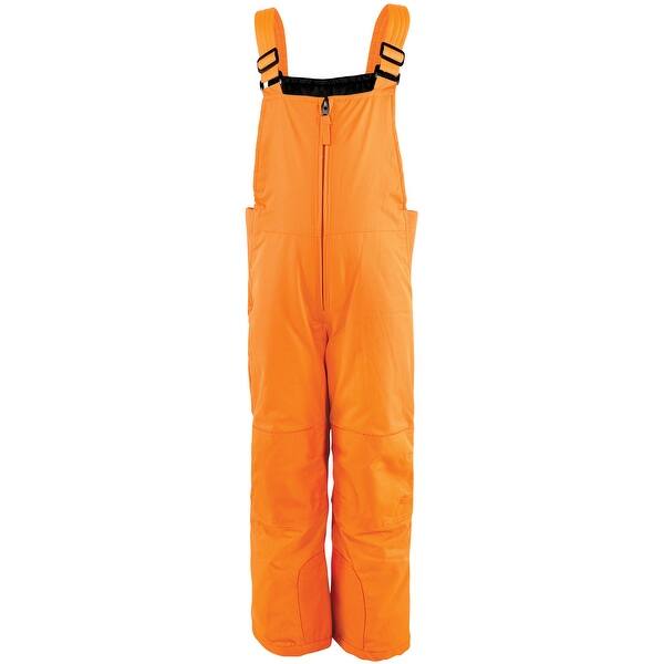 slide 1 of 1, Hudson Baby Unisex Snow Bib Overalls, Orange Orange - 4T