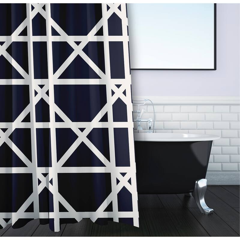 Trellis Geometric Print Shower Curtain (71 x 74) Bed Bath & Beyond