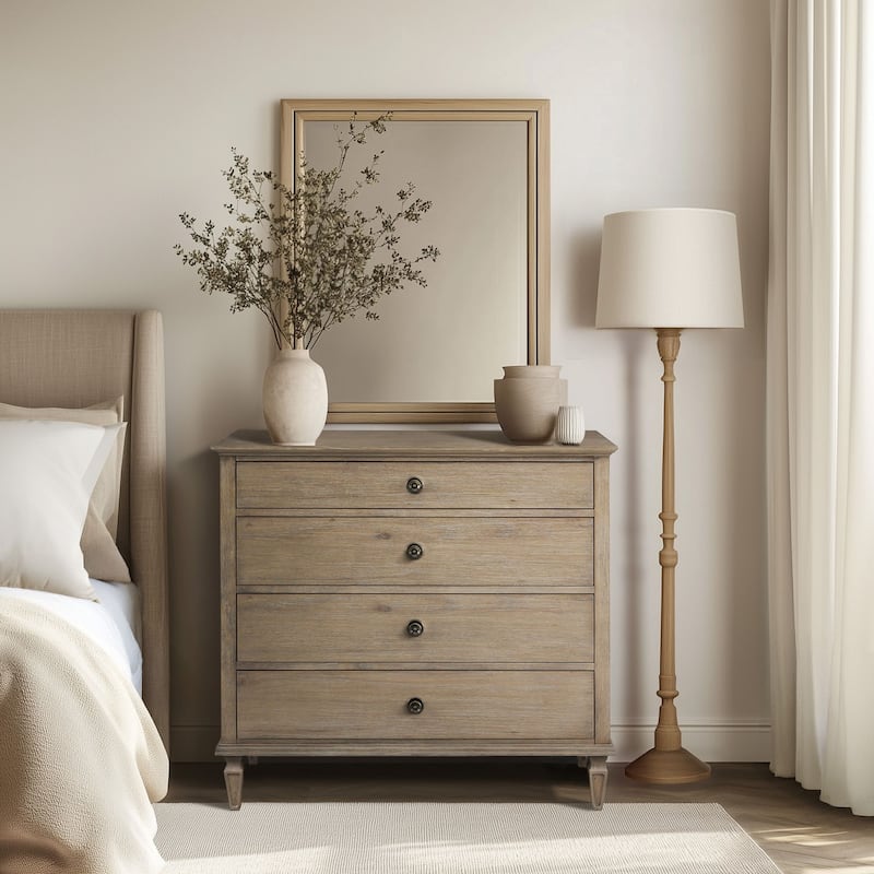 Madison Park Signature Victoria 4-drawer wood dresser (40") - Light Natural