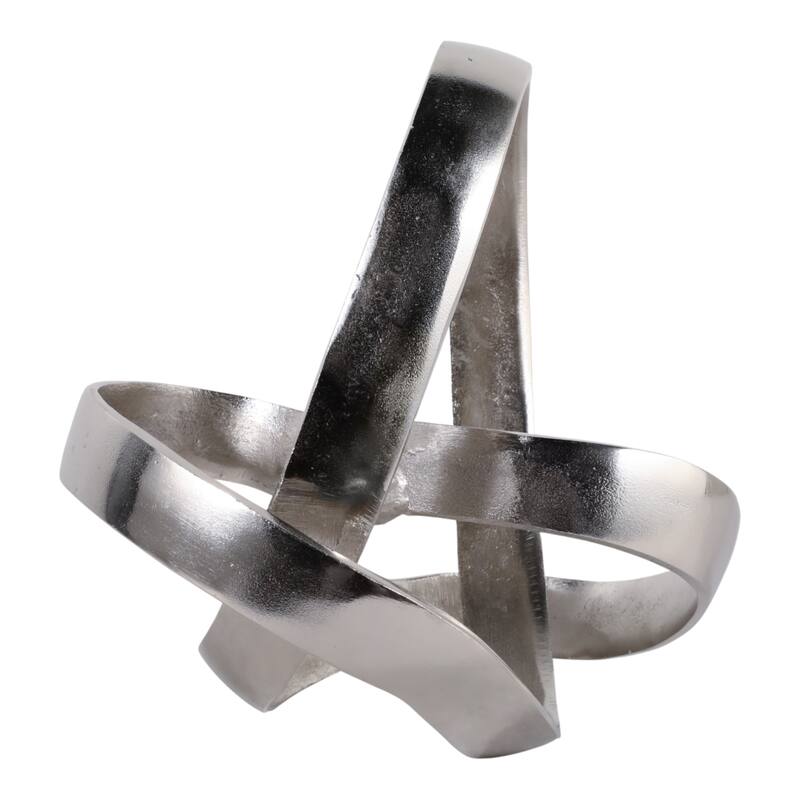Decorative Aluminum Metal Knot Sculptural - 11"