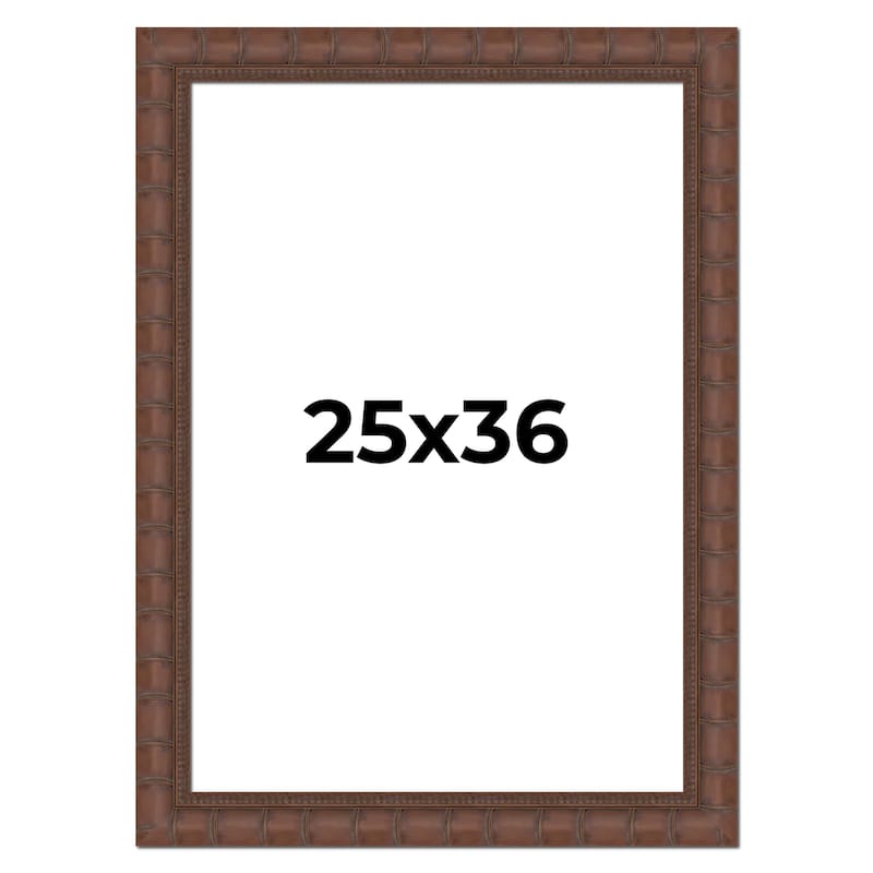 25x36 Frame Pewter Solid Wood Picture Frame Width 1.625 Inches | Interior Frame Depth 0.6875 Inches
