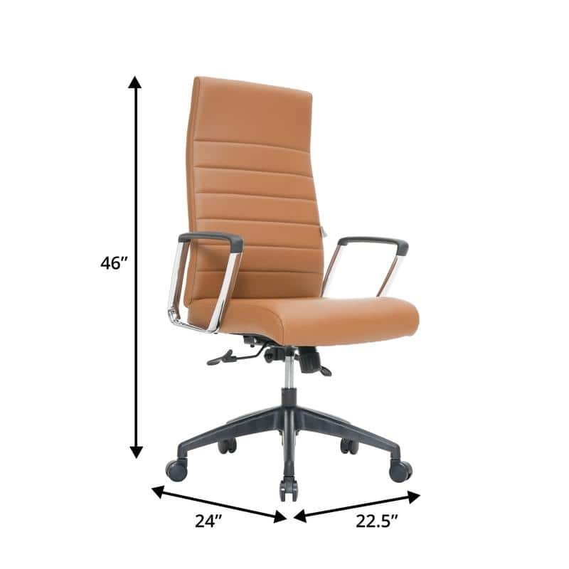Hilton Modern High Back Ergonomic Leather Office Chair with Adjustable Height, Swivel, and Tilt for Conference or Executive Desk
