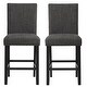 preview thumbnail 14 of 17, Corvus Riley Linen Upholstered Nailhead Trim Counter Stools (Set of 2)
