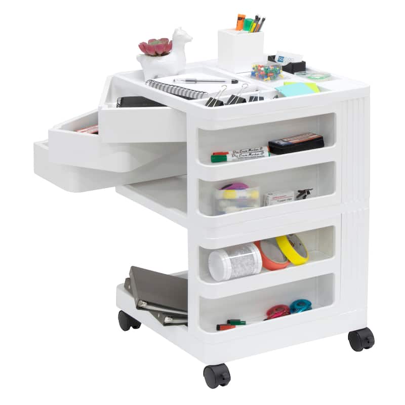 Studio Designs Kubx Pro Mobile Rotating 4-Sided Storage Organizer - 18" W x 18" D x 26" H