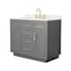 Option Dark Gray, Gold Trim, White Quartz Top