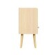 preview thumbnail 15 of 18, Kids Wood Side Table Nightstand With Fabric Drawer and 2-Tier Shelf,Oak
