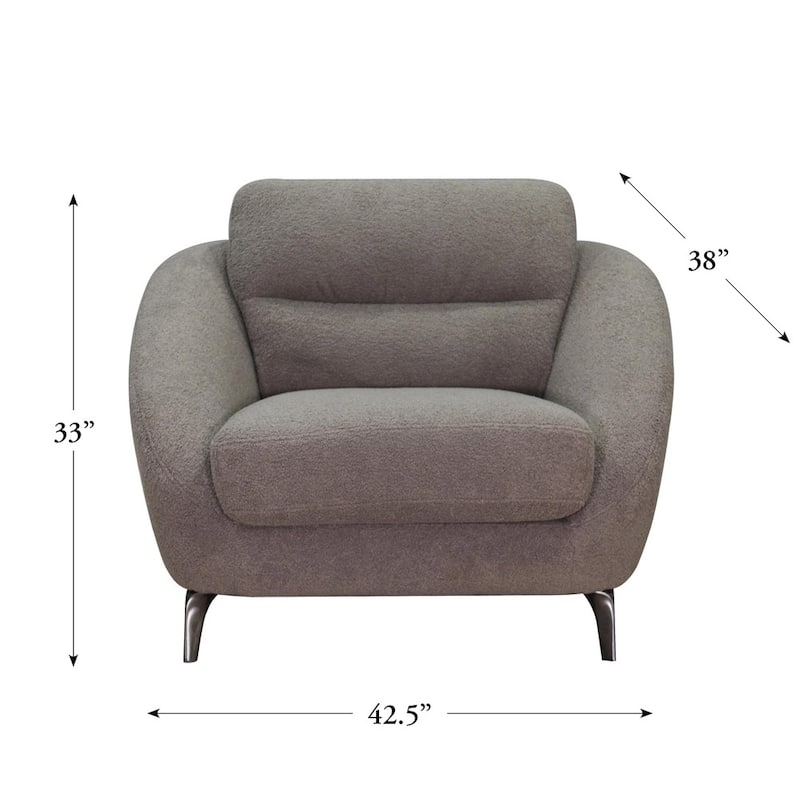 Hydeline Makena Fabric Chair with Memory Foam and Springs
