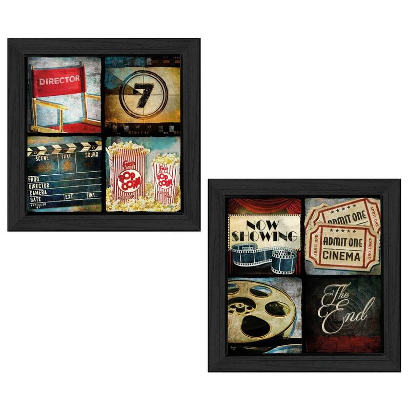 TrendyDecor4U Farmhouse "At The Movies" 2-Piece Vignette by Mollie B - Earthtone