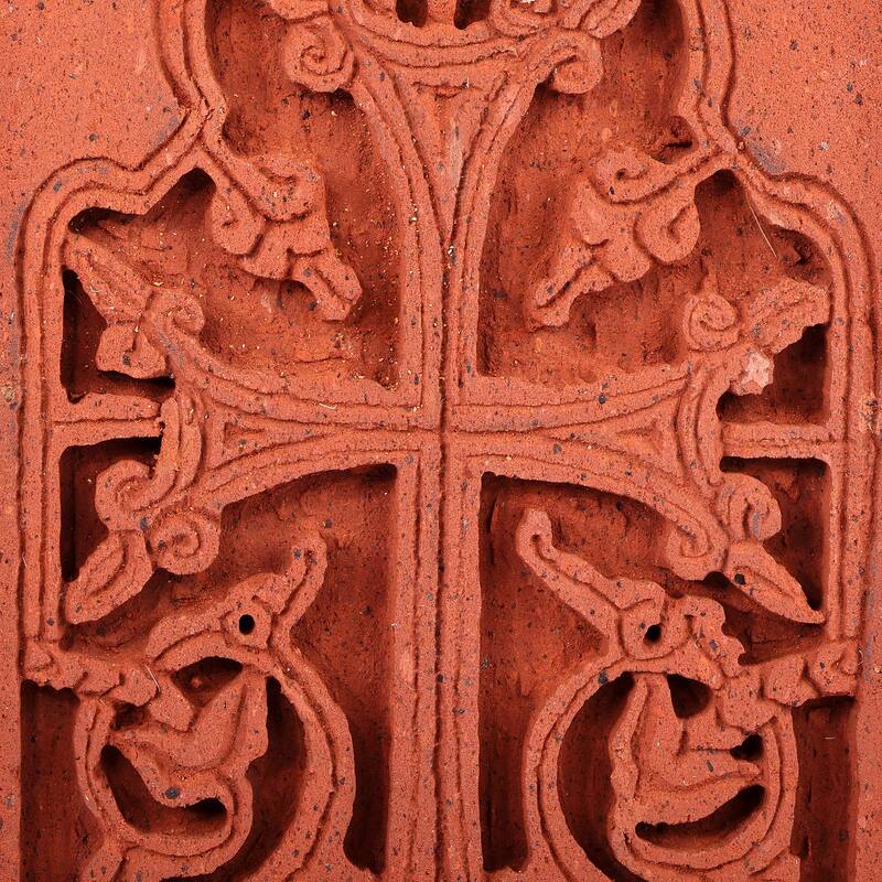 Novica Handmade Spiritual Cross Tuff Stone Stela Sculpture