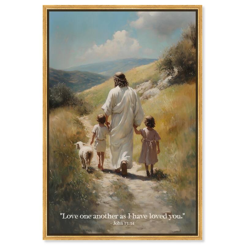 As I Have Loved You Canvas by Art Remedy - Gold - 10" x 15"