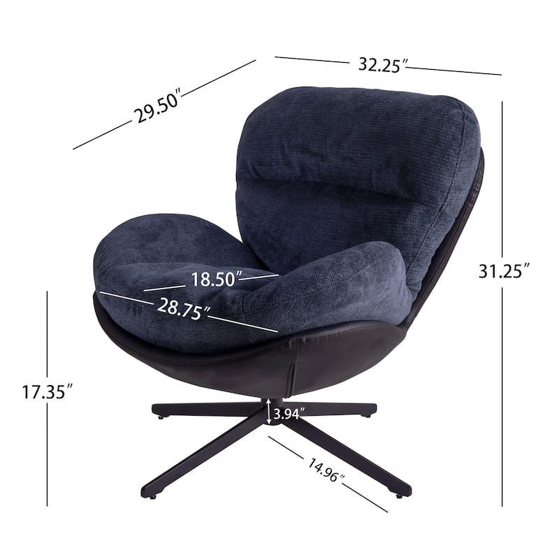 Ronnie Swivel Single Accent Chair by Christopher Knight Home