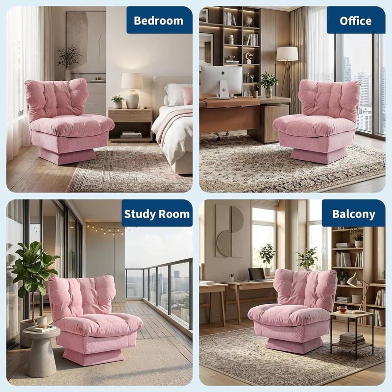 360° Swivel Modern Comfy Upholstered Accent Sofa Chair for Living Room, Bedroom