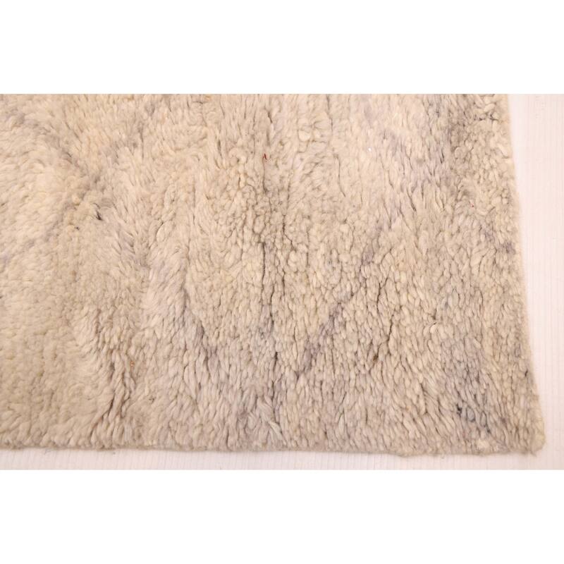 ECARPETGALLERY Hand-knotted Tangier Light Grey Wool Rug - 8'0 x 9'10
