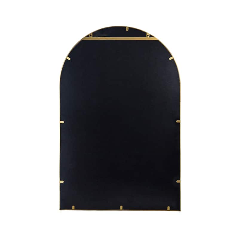 Arch Top Metal Framed Wall Mirror - 36" - Gold