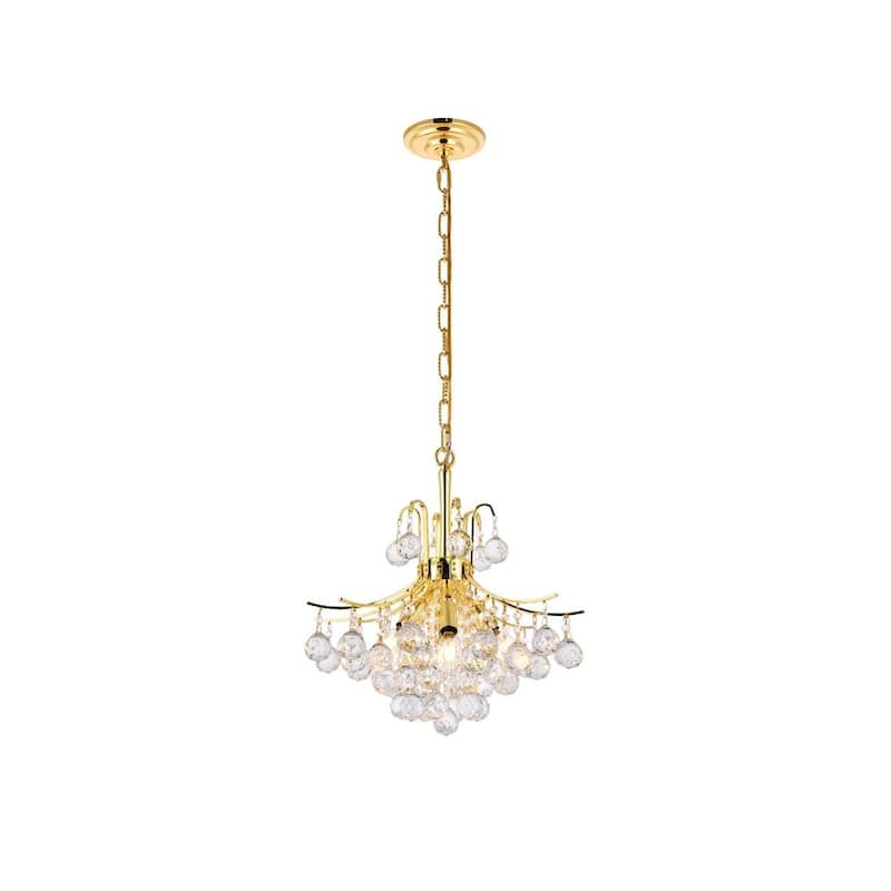 Somette Ticino 6-light Royal Cut Crystal and Gold Chandelier