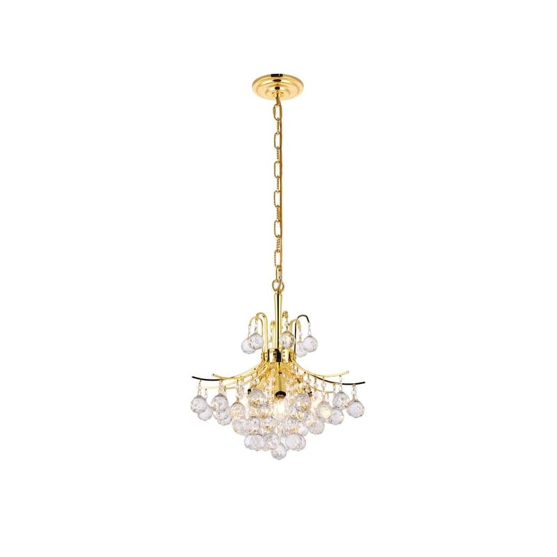 Somette Ticino 6-light Royal Cut Crystal and Gold Chandelier