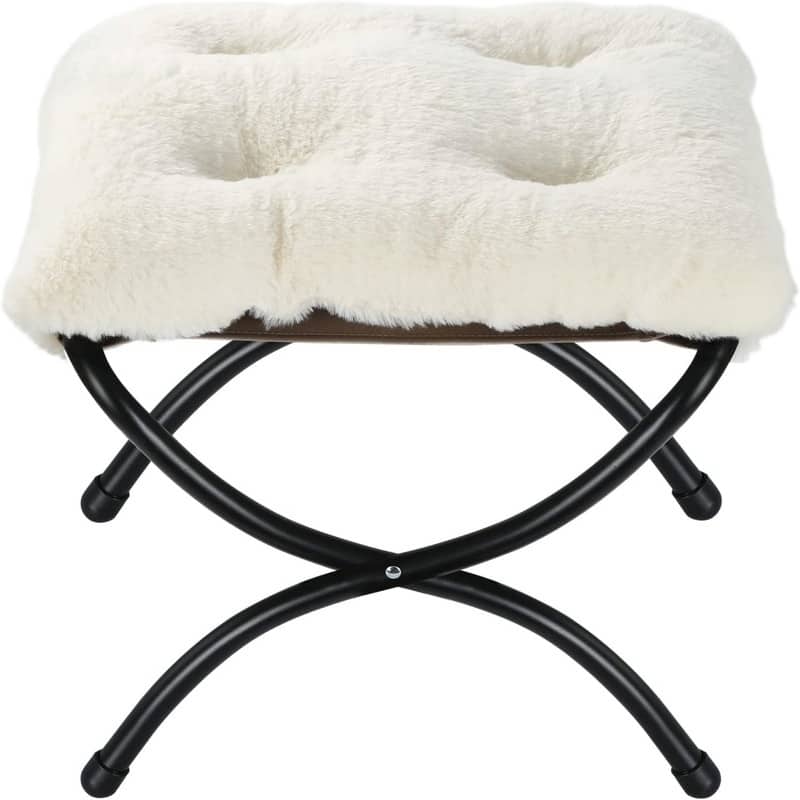 Upholstered Morden Folding Footstool for Home