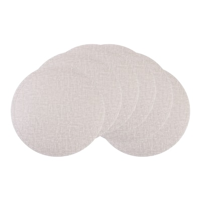 Placemats Set of 6 PU Placemats for Kitchen Dining Table Decor Heat Resistant Table Placemats Wipeable Table Mat - 15*15in