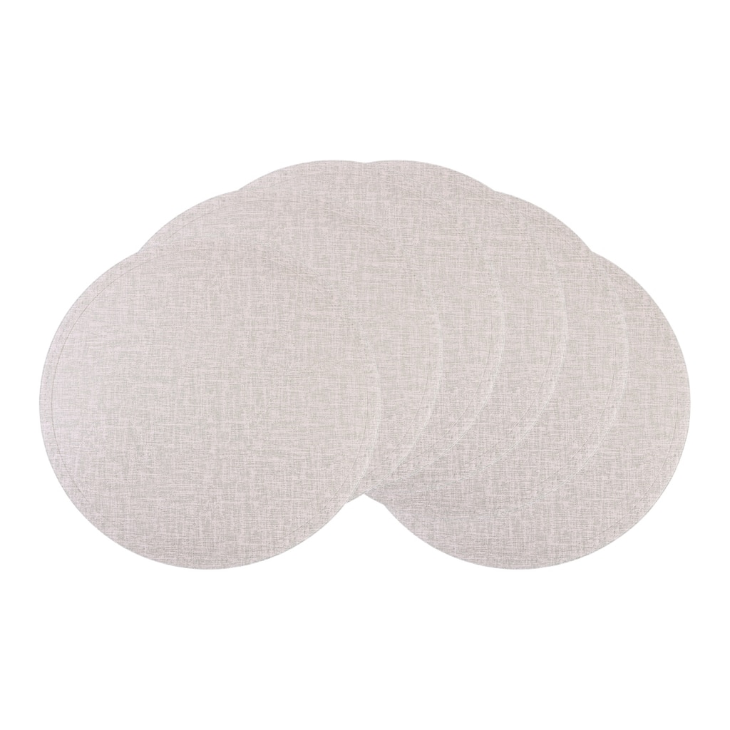 Placemats Set of 6 PU Placemats for Kitchen Dining Table Decor Heat Resistant Table Placemats Wipeable Table Mat - 15*15in