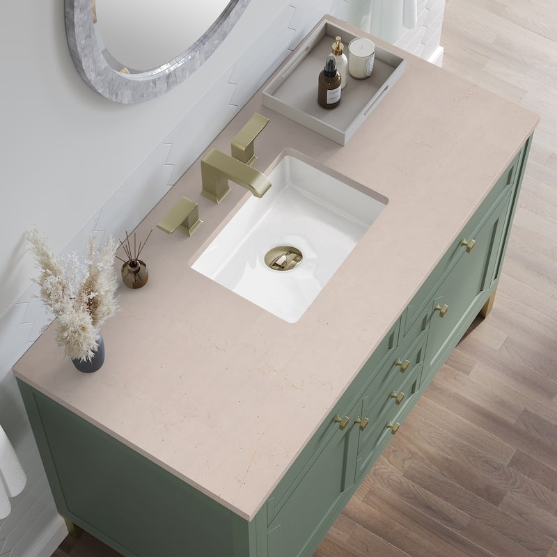 James Martin Vanities Chicago 48" Single Vanity, Smokey Celadon