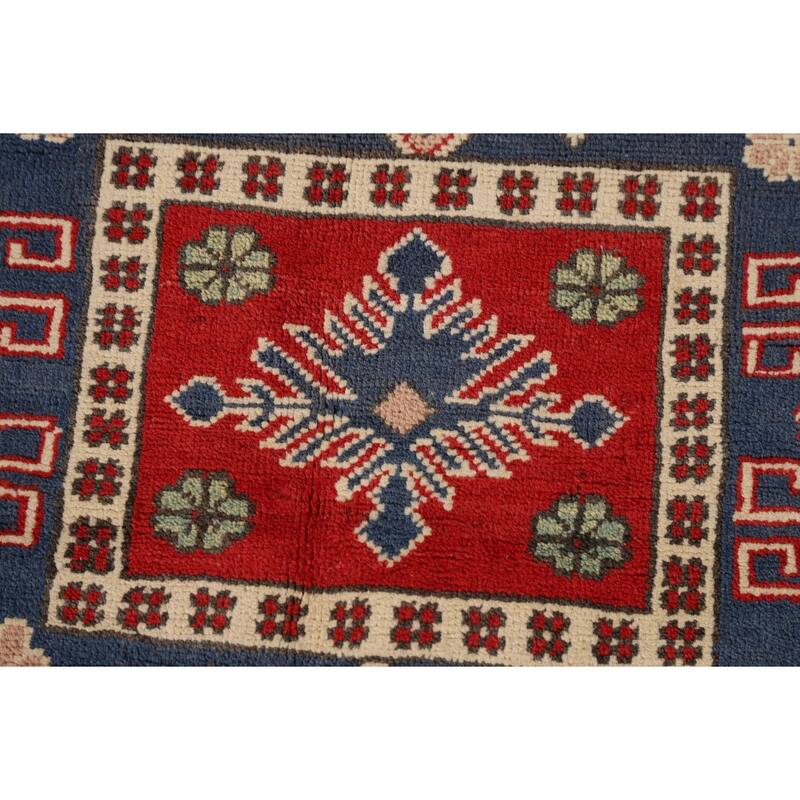 Red Kazak Rug Hand-Knotted Living Room Wool Carpet - 8'3"x 11'0"