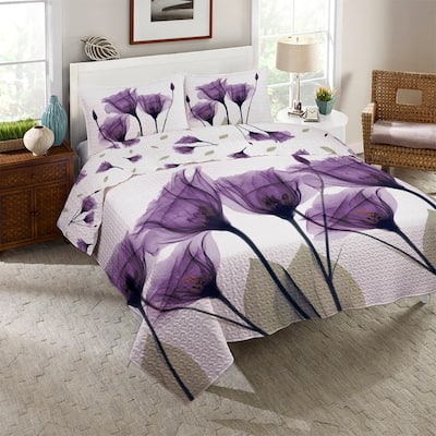 Laural Home Gentian Hope Reversible Quilt Set