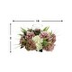 preview thumbnail 3 of 2, Peony and Hydrangea Glass Candle Holder Centerpiece