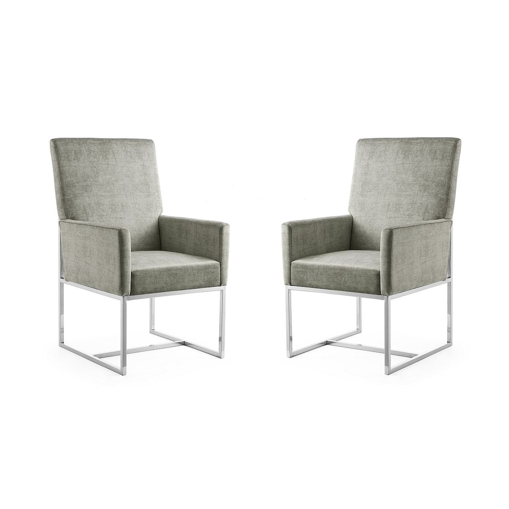 Element Blue Velvet Dining Armchair (Set of 2)