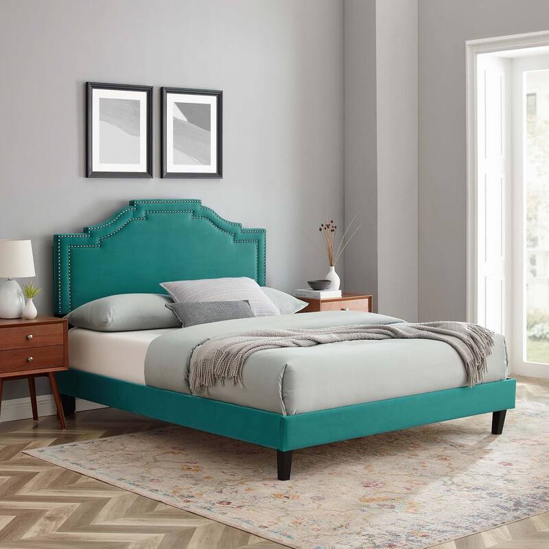 Adelaide Performance Velvet King Platform Bed