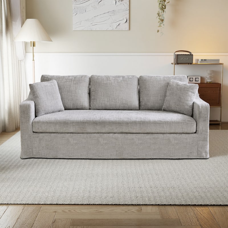 83.9"W Modern Casual Sofa With Removable Upholstery Cover