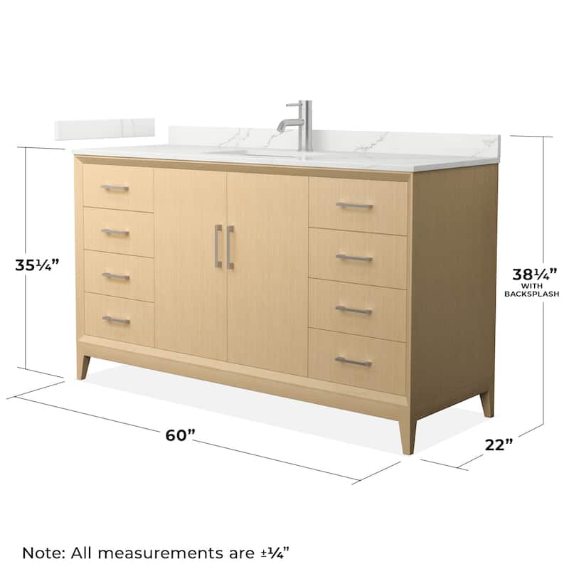 Wyndham Collection WCH7575-60S-QTZ-UNSMXX Janna 60" Free Standing