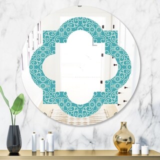 Designart 'Retro Abstract Pattern Design III' Printed Modern Round or ...