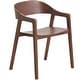 preview thumbnail 17 of 53, Rivo Mid-Century Modern Solid Oak Wood Accent Dining Chair with Open Back for Dining Room, Living Room and Kitchen Dark Walnut