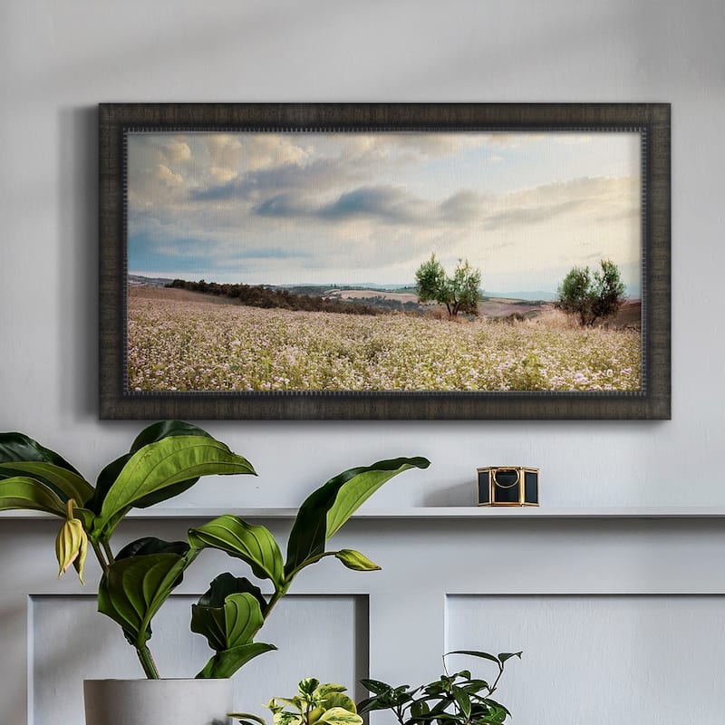 Tuscan Wildflowers Premium Framed Canvas- Ready to Hang